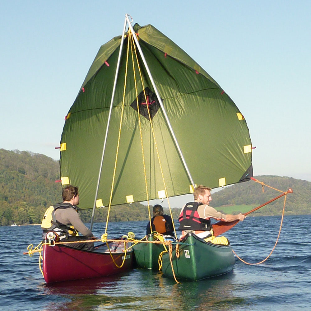 Canoe sailing Lake District