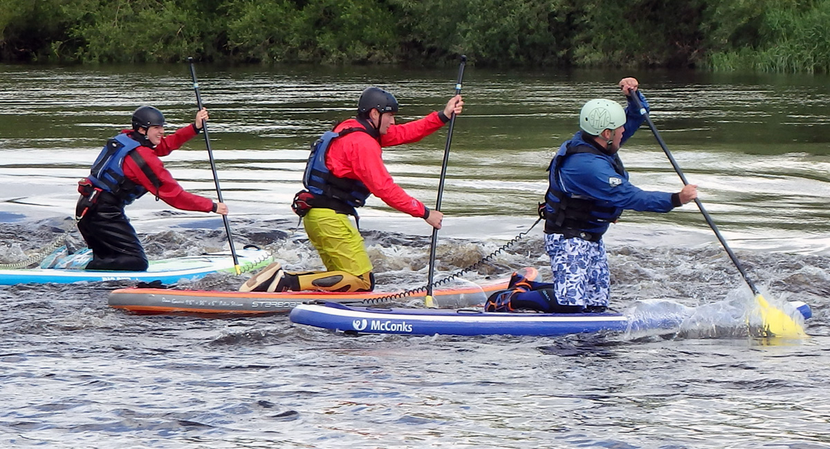 White water paddleboarding in Cumbria